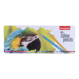 Boîte métal 45 crayons de couleurs Perroquet assorties