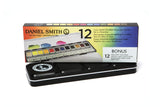 Coffret métal de 12 demi-godets d'aquarelle Extra-fine