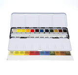 Coffret métal de 12 demi-godets d'aquarelle Extra-fine