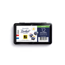 Boîte métal de poche 12 demi-godets peinture aquarelle Extra Fine Bréhat