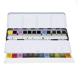 Boîte métal de 12 demi-godets "Inspiration" d'aquarelle Exra-fine