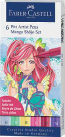 Pochette de 6 Feutres Pitt Artist Pen MANGA SHÔJO