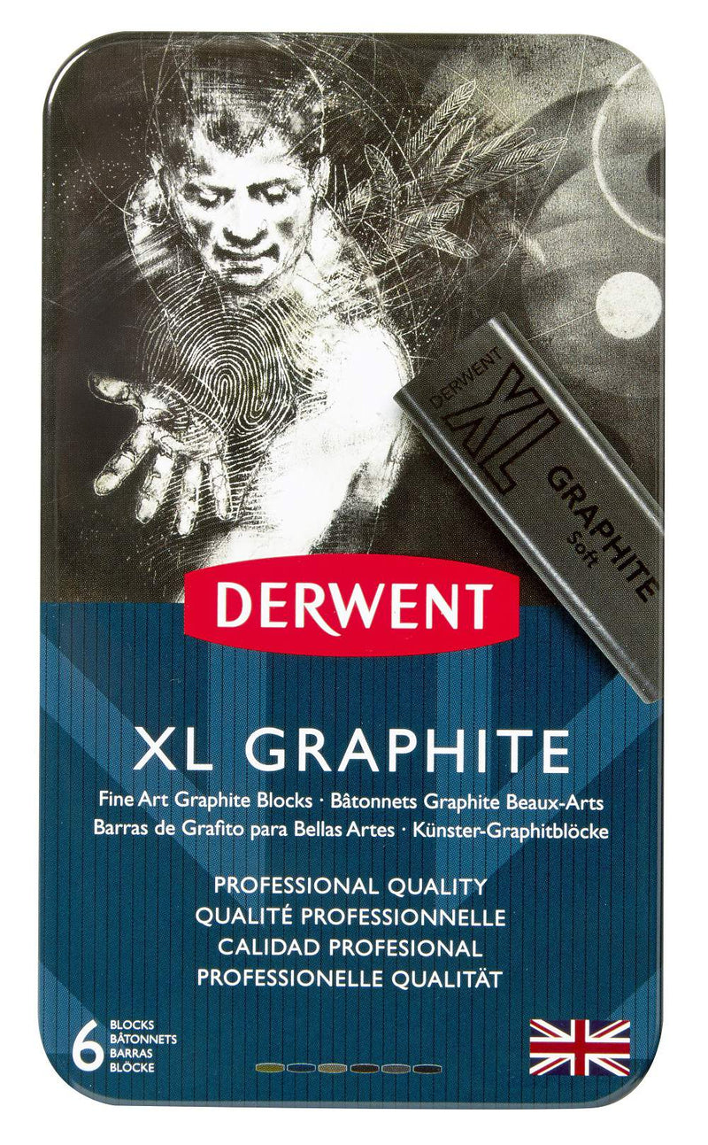 Boîte de 6 craies XL graphite assorties