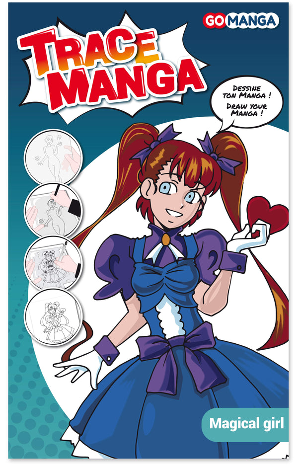 Pochoir Go Manga Magical girl