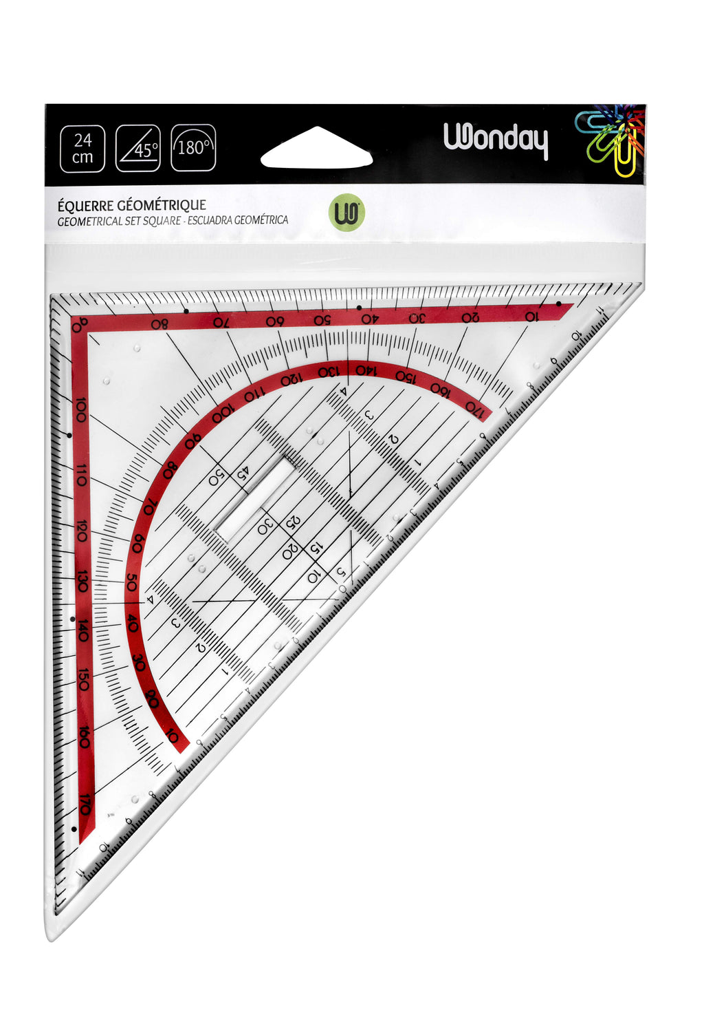 SET WONDAY DOUBLE DECIMETRE EQUERRE RAPPORTEUR INCASSABLES - 4