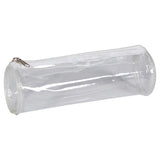 Trousse ronde transparente 22 cm, diamètre 7 cm