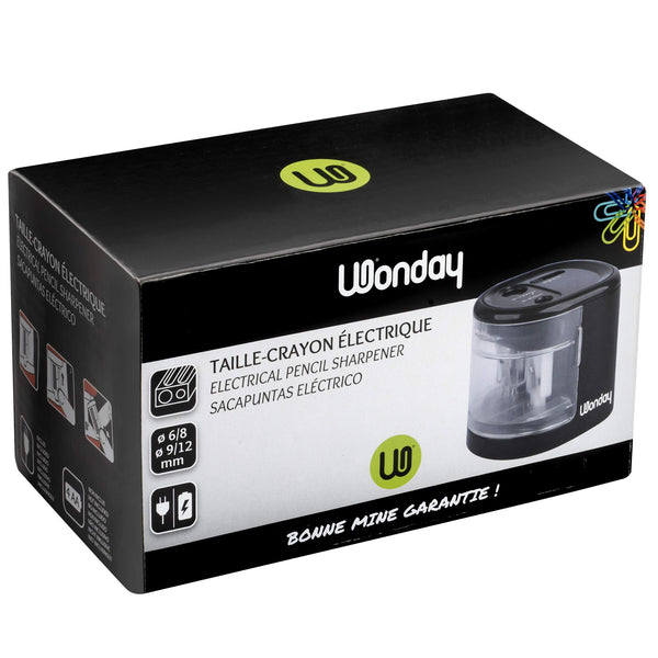 Taille Crayon électrique Portable Taille-Crayon Électrique Tenwin Double Trou - Piles AA 6-12mm Affûtage Rapide 3-5s Taille-crayon Piles Portable