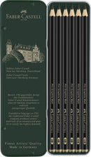 Set metal de 6 Crayons Pitt Graphite Matt