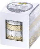 Rubans Washi tape adhésifs x 4 or/argent10/15mm x 5m