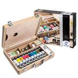 Coffret bois Peinture à l'huile fine VAN GOGH 10 tubes 40ml + accessoires
