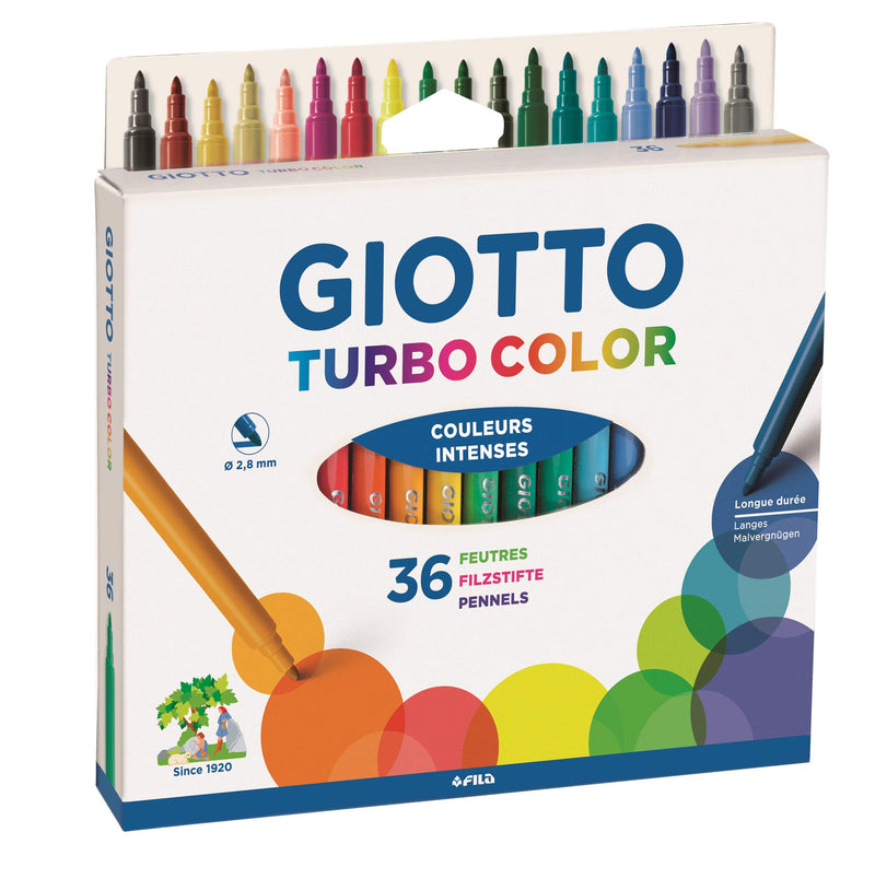 Turbo Color Etui accrochable de 36 feutres Giotto
