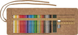 Trousse à crayon effet daim + 30 crayons Polychromos + 3 graphites