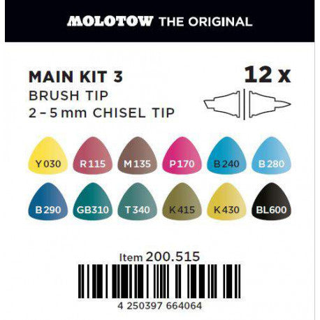 Sketcher Marker Kit de 12 Set 3 - Molotow