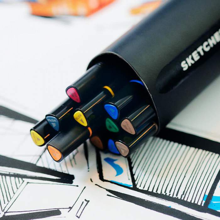 Sketcher Marker Kit de 12 Set Pastel