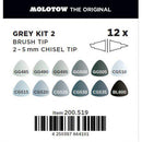Sketcher Marker Kit de 12 Gris 2 - Molotow