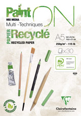 Bloc Paint on encollé papier recyclé 30 feuilles