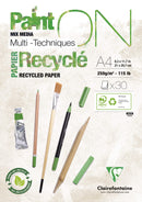 Bloc Paint on encollé papier recyclé 30 feuilles