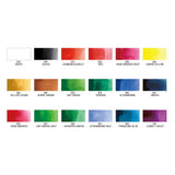 Boîte de 18 godets assortis de peinture aquarelle GANSAÏ
