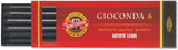 Boîte de 6 mines Gioconda assorties noires diam 5.6 mm