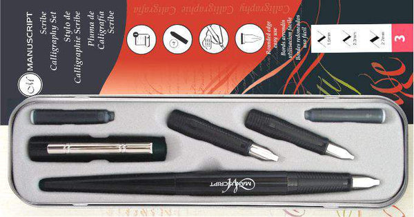 Set "Scribe Pen" porte-plume + 3 plumes + 2 cartouches