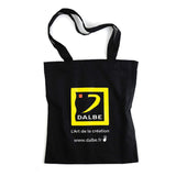 Sac tote bag noir Dalbe en coton