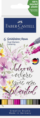 Pochette de 6 marqueurs Goldfaber Aqua Double Pointe Marqueurs Lettering