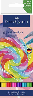 Pochette de 6 marqueurs Goldfaber Aqua Double Pointe Marqueurs Candy