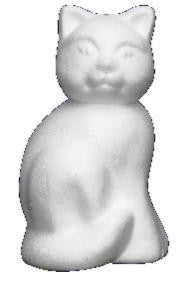 Chat en polystyrène