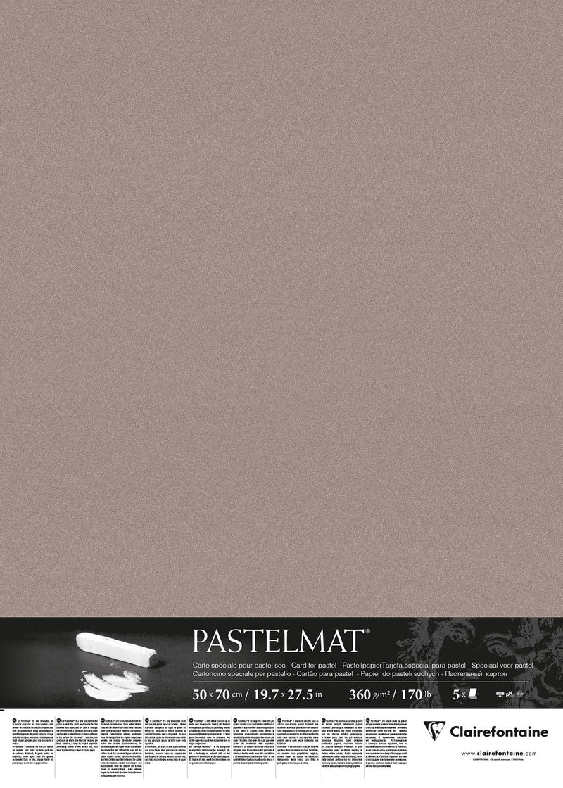 Clairefontaine 696011C Paquet Papier Pastelmat - 5 Feuilles Carte Spéciale pour Pastels Secs - A3 29,7x42 cm 360g - Brun Clairefontaine 696011C Paquet Papier Pastelmat - 5 Feuilles Carte Spéciale pour Pastels Secs - A3 29,7x42 cm 360g - Brun