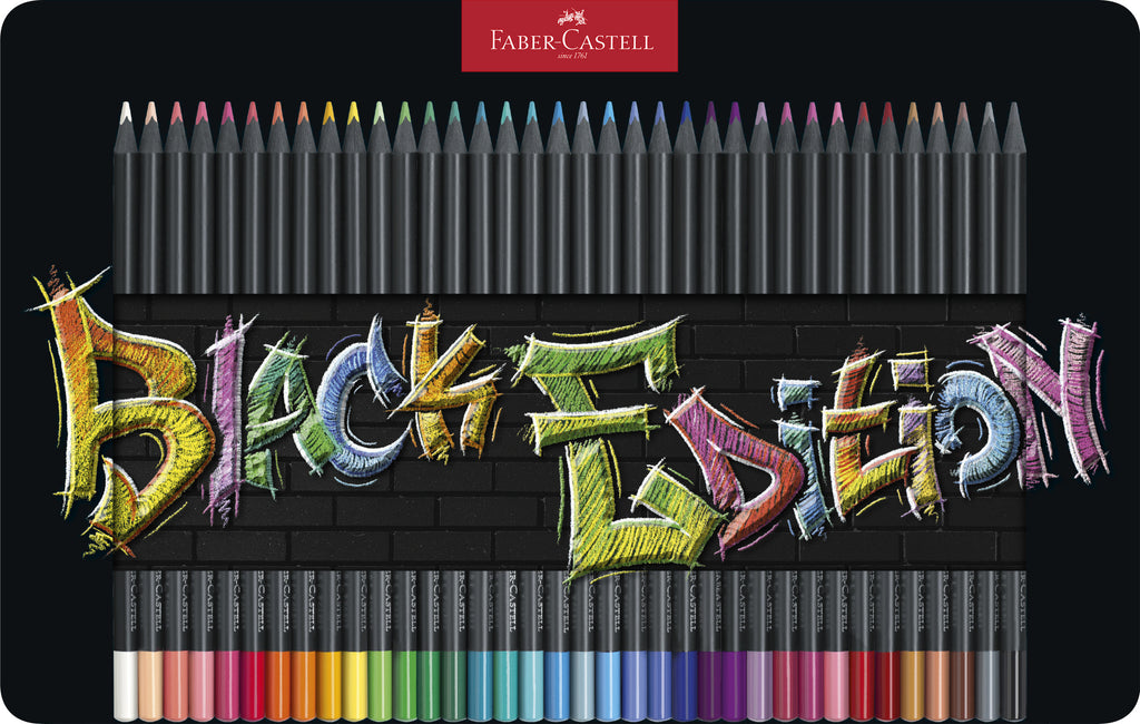 Faber-Castell black edition boite metal 100 couleurs