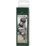Pochette 4 feutres Pitt Gris chaud 0.3/0.5/0.7/B - Faber-Castell