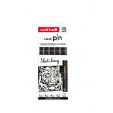 Pochette 5 feutres technique PIN Sketching - Uni-ball