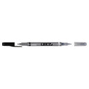 Feutre pinceau FUDENOSUKE double pointe souple noir et gris  - Tombow