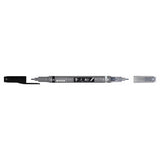 Feutre pinceau FUDENOSUKE double pointe souple noir et gris  - Tombow
