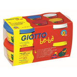Pâte à modeler Be-Bè - 4x100g-Rouge/jaune/bleu/blanc