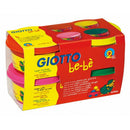 Pâte à modeler Be-Bè - 4x100g-Rouge/jaune/rose/vert