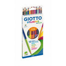 Crayons Stilnovo bicolor - Boîte de 12 ou 18 crayons - Giotto