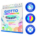 Feutres Giotto Turbo Advances - Boîte de 12 ou 18 - Giotto