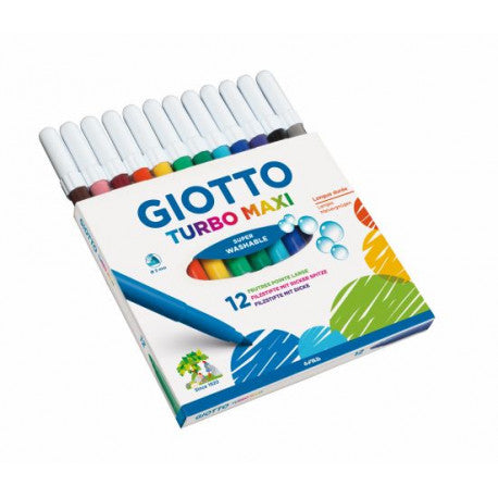 Feutres Giotto Turbo Maxi - Boîte de 12 ou 18 - Giotto