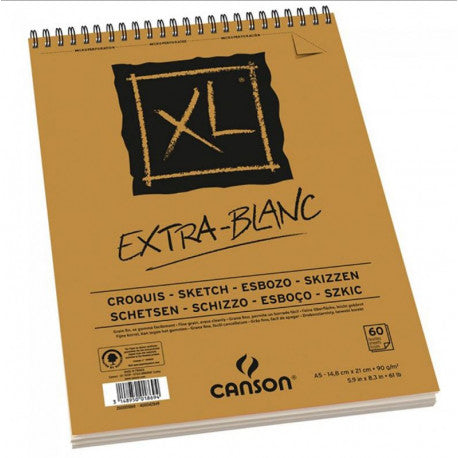 Bloc XL Extra-blanc 60 feuilles A5 90gr/m² - Canson