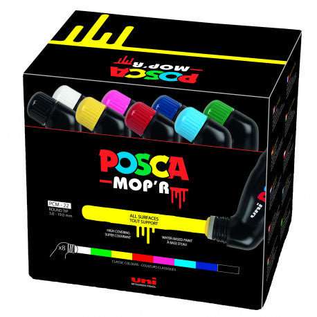 Boîte de 8 marqueurs POSCA MOP'R assortis - Posca