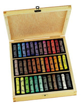 Coffret bois de 36 pastels ecu