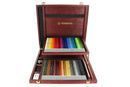 Coffret bois de 60 crayons de couleur fusain pastel CarbOthello