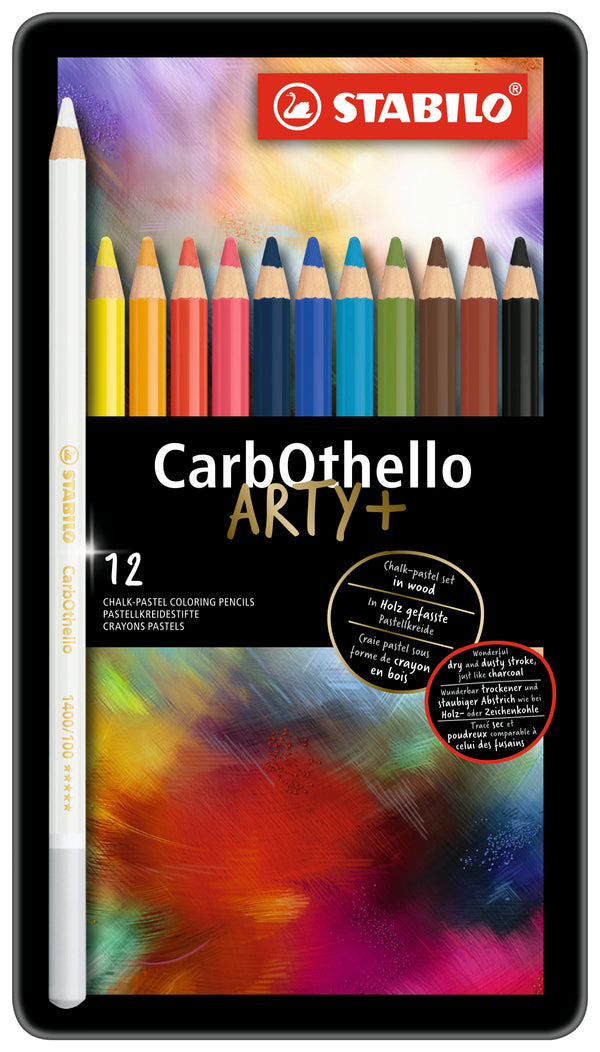 Crayon de couleur aquacolor 'ARTY', étui métallique sur