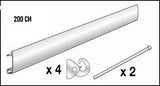 Kits cimaises argent - 2m 2 tiges