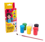 Boîte de 6 x 15ml gouache Tempera + pinceau