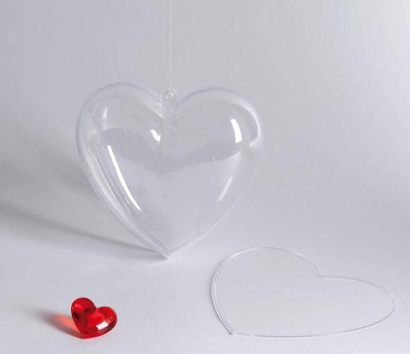 Coeur en plexi + séparateur - 10cm