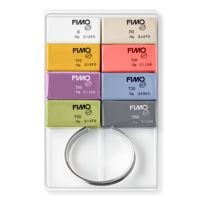 Coffret Fimo Soft 8 x 25gr Couleurs Fashion + 1 bracelet