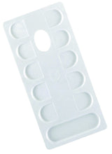 Palette rectangulaire en plastique & 12 godets