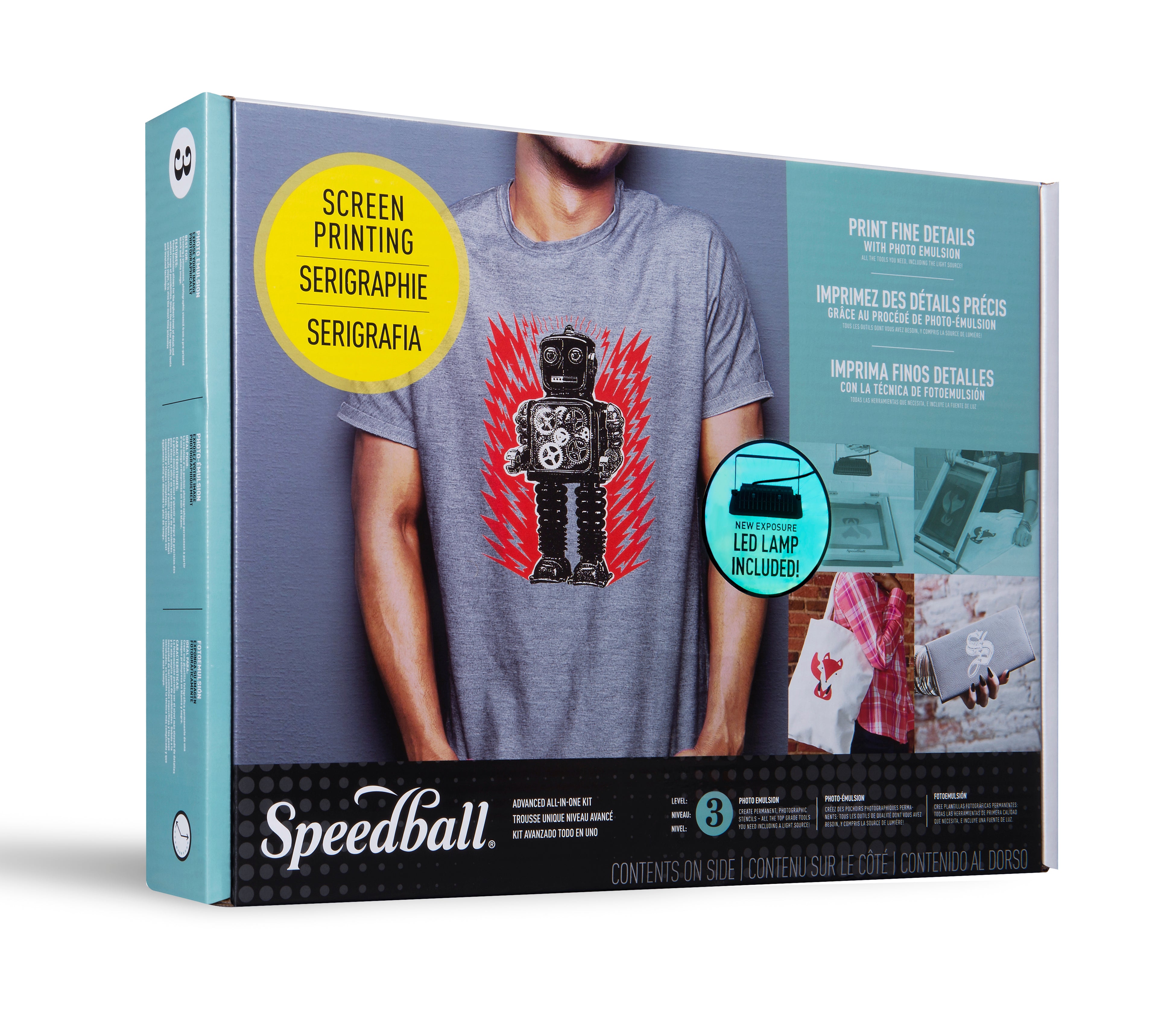 Kit Démarrage Encre Sérigraphie Tissu Speedball - Encre Opaque 4 Fl Oz (118 Ml)